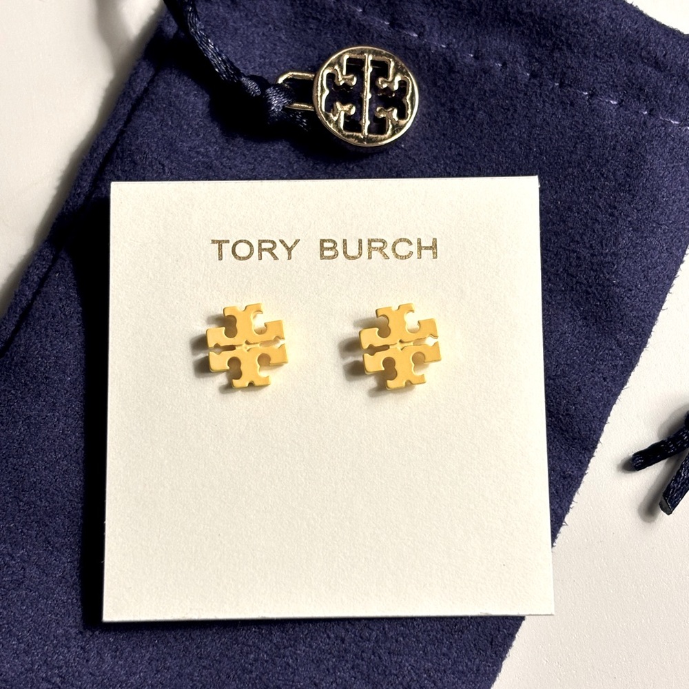 💛 Tory Burch Kira stud yellow enamel earrings NWOT 💛